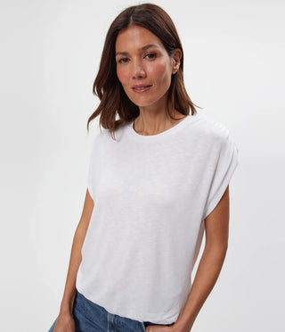 Sharon Shirred Shoulder Bubble Top