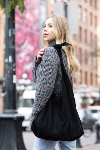 RISA Suede Knot Tote