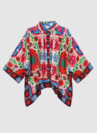 SARLENA Print Blouse