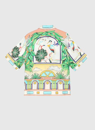 SILVALY Bird Print Blouse