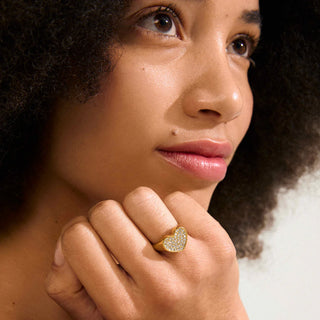EMMETT Recycled Crystals Heart Ring
