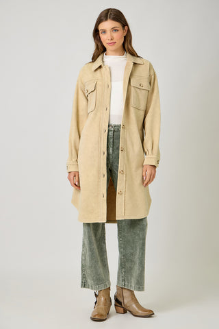 Washed Terry Long Jacket