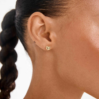 ARIN Recycled Flat Heart Stud Earrings