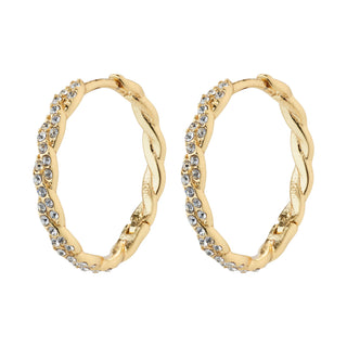 EZO twirled crystal hoops