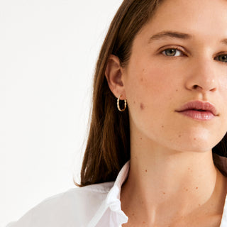 EZO twirled crystal hoops