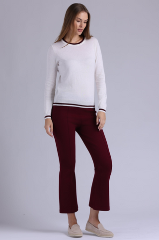 Supima Cotton Cashmere Crew with Tipping
