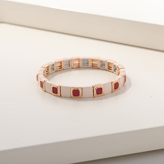Chloe Enamel Tile Bracelet
