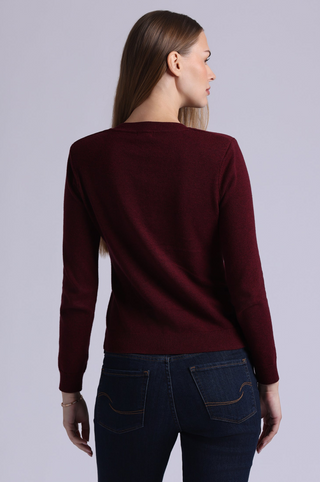 Power Shoulder Long Sleeve Sweater