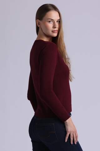 Power Shoulder Long Sleeve Sweater