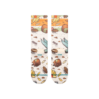 Todd Francis X Stance Trashed Crew Socks Off White