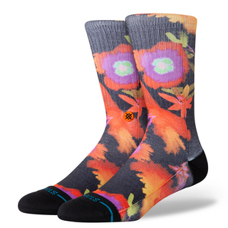 Watered Crew Socks Black