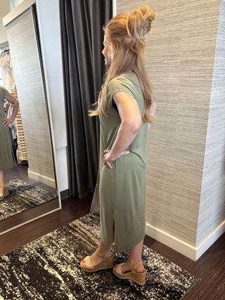 Alina Washed Midi Dress