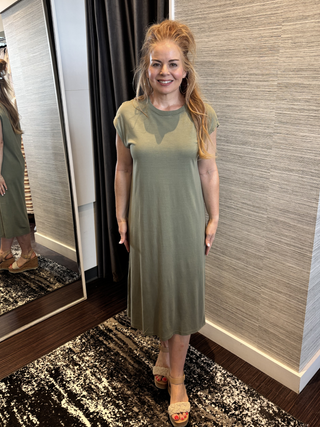 Alina Washed Midi Dress