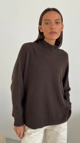 Alma Mock Neck Sweater