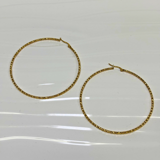 Amalia Textured Gold Hoops