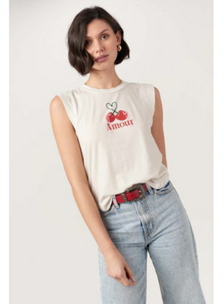 Amour Heart Cherries Muscle Tank