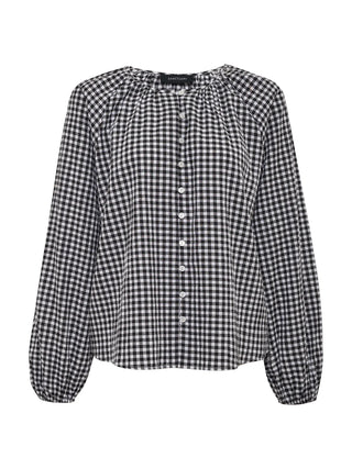 Perfect Gingham Button Blouse