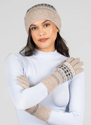Fair Isle Beanie Glove Set