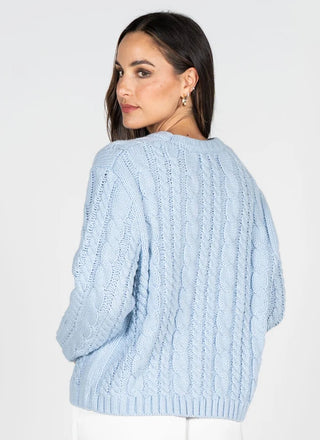 Cable Knit Crew Neck Sweater