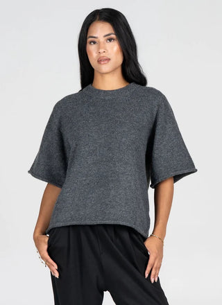 Short Sleeve Crew Neck Sweater