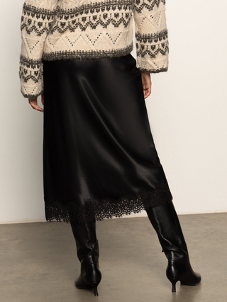 Slip Skirt With Lace