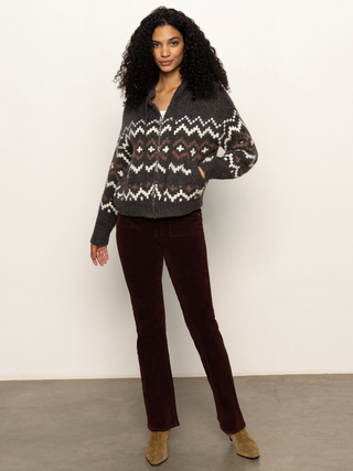 Zip-Up Fairisle Hoodie