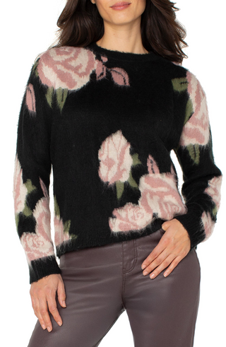 Crew Neck Dropped Shoulder Sweater
