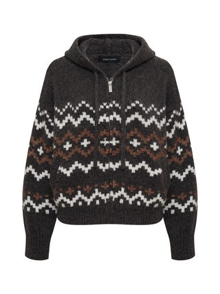 Zip-Up Fairisle Hoodie