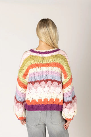 Hala Hand Knit Stripe Sweater