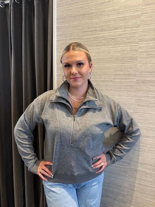 Double Zip Funnel Neck Pullover