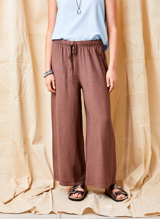 Janice Wide Leg Textured Trouser