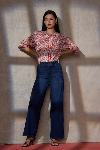Whitney Sky Rise Wide Leg Jeans