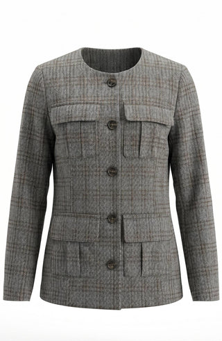 Collarless Field Jacket