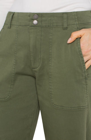 Utility Crop Cargo Pants With Tab Hem 26"