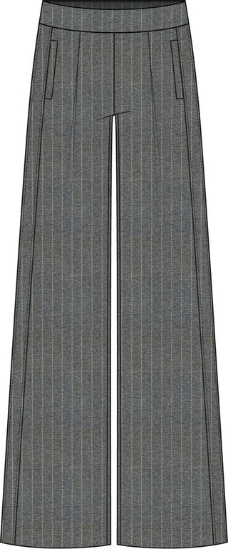 Pull On Pleated Wide Leg Pant