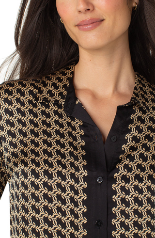 Button Front Woven Shirt
