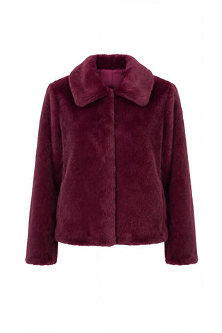 Collared Faux Fur Jacket