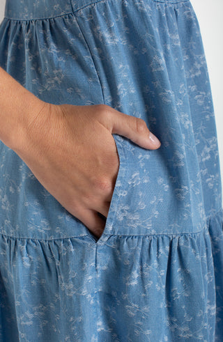 Tiered Flutter Sleeve Dress