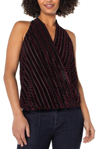 Sleeveless Crossover Knit Top
