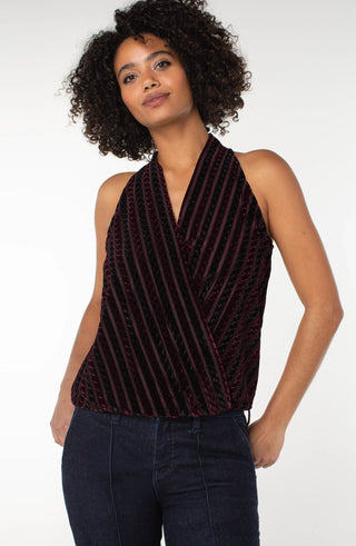 Sleeveless Crossover Knit Top