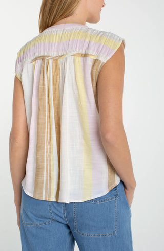 Dolman Button Front Woven Blouse