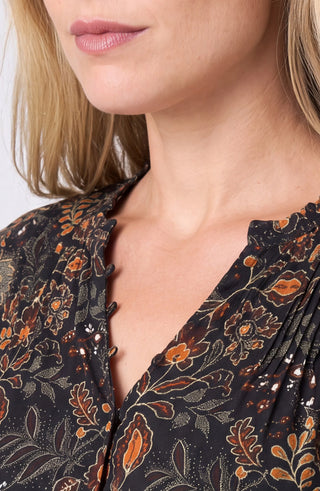 Button Front Woven Blouse