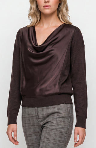 Tulip Hem Crew Neck Sweater