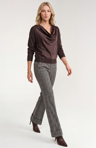 Tulip Hem Crew Neck Sweater