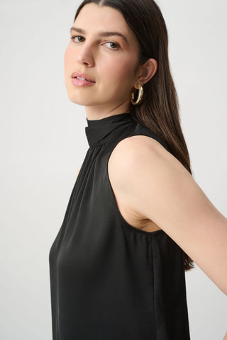 Tie Neck Top With Fringe