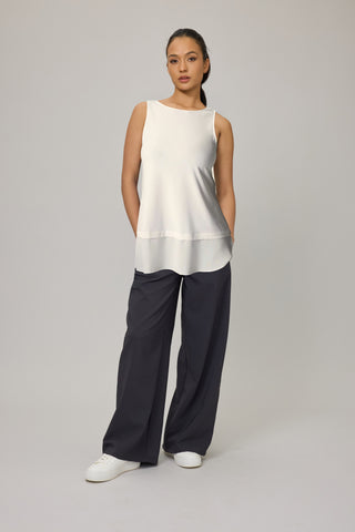 Second Skin Viscose Tank Crepe Bottom