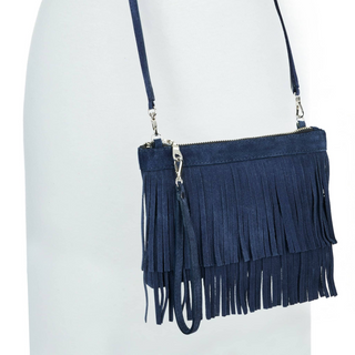 Stoja Suede Fringe Purse