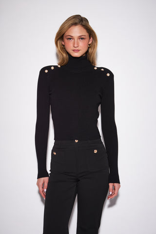 Raven Power Shoulder Sweater