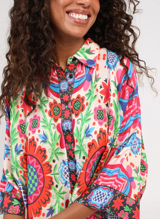 SARLENA Print Blouse
