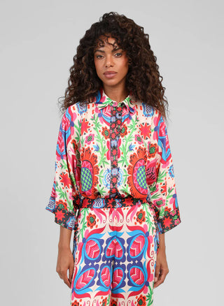 SARLENA Print Blouse